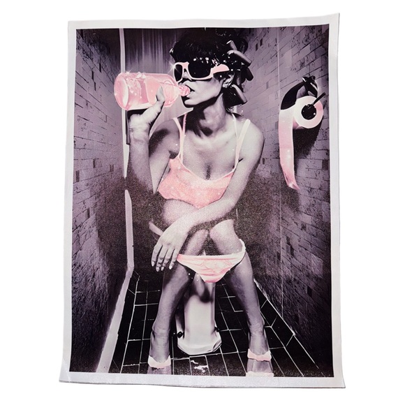 Too Glam To Give a Damn Girl Canvas Art Print - Picture 1 of 2